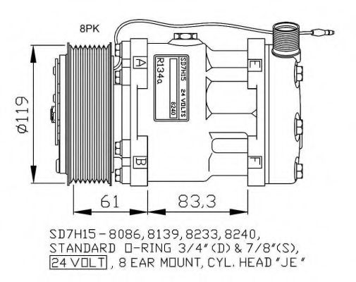 Компрессор, кондиционер NRF 32770G
