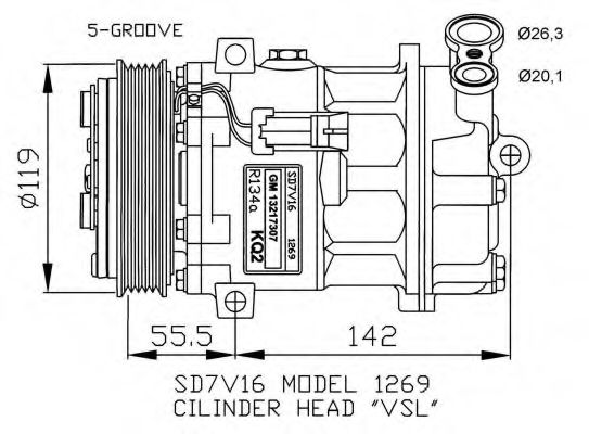 Компрессор, кондиционер NRF 32818G