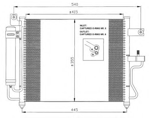 Конденсатор, кондиционер NRF 35428