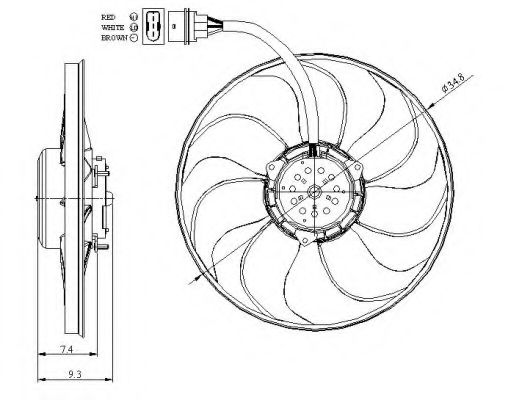 Вентилятор, охлаждение двигателя NRF 47393