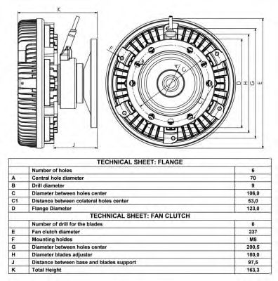 Сцепление, вентилятор радиатора NRF 49012