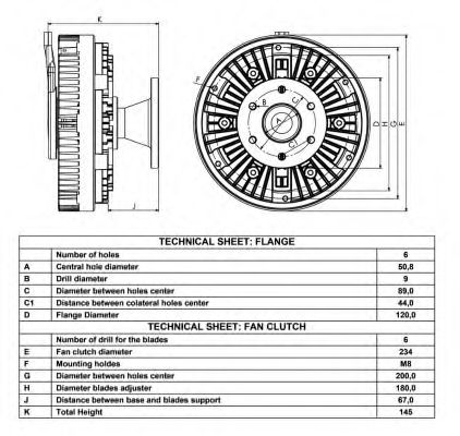 Сцепление, вентилятор радиатора NRF 49048