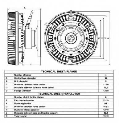 Сцепление, вентилятор радиатора NRF 49055