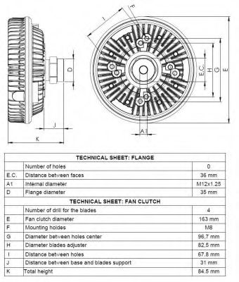 Сцепление, вентилятор радиатора NRF 49067