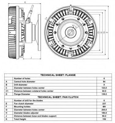 Сцепление, вентилятор радиатора NRF 49074