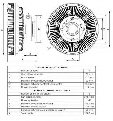 Сцепление, вентилятор радиатора NRF 49111