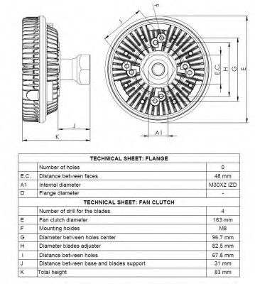 Сцепление, вентилятор радиатора NRF 49118