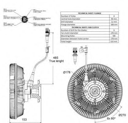 Сцепление, вентилятор радиатора NRF 49131