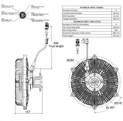 Сцепление, вентилятор радиатора NRF 49132