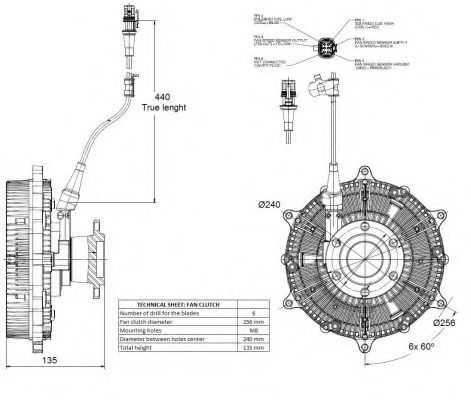 Сцепление, вентилятор радиатора NRF 49133