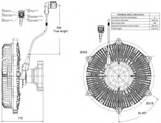 Сцепление, вентилятор радиатора NRF 49143