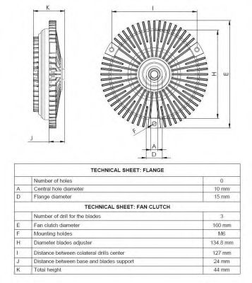 Сцепление, вентилятор радиатора NRF 49538