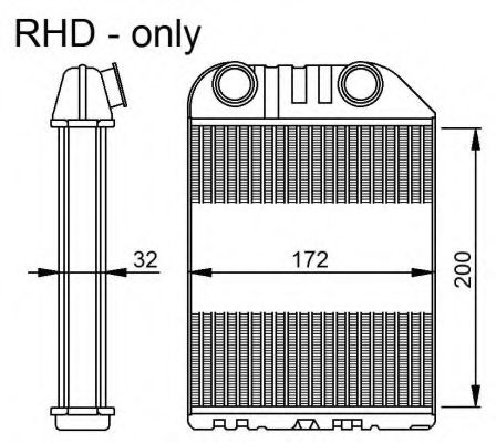 Теплообменник, отопление салона NRF 54286