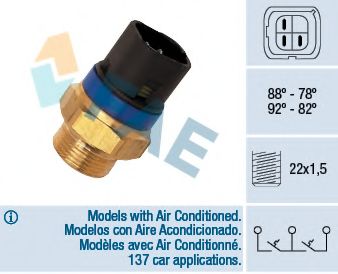 Термовыключатель, вентилятор радиатора FAE 38110