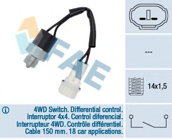 Выключатель, фара заднего хода; Выключатель, блокировка диффе FAE 40780