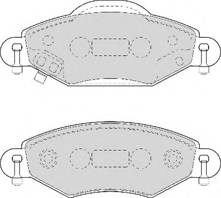 Комплект тормозных колодок, дисковый тормоз NECTO FD6967A