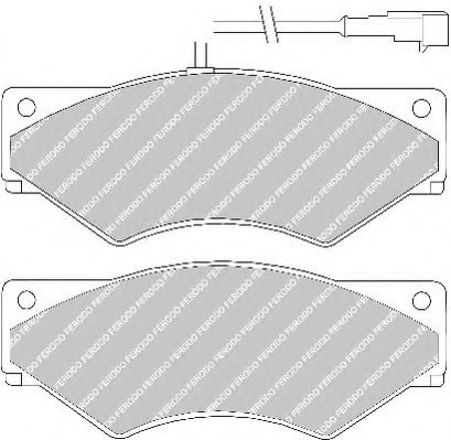 Комплект тормозных колодок, дисковый тормоз NECTO FD6803V