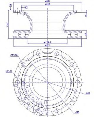 Тормозной диск CAR 150.380