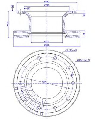 Тормозной диск CAR 151.230