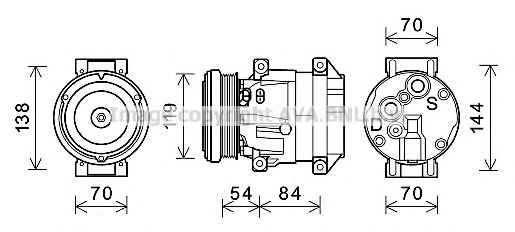 Компрессор, кондиционер AVA QUALITY COOLING CTK055