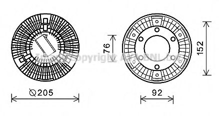 Сцепление, вентилятор радиатора AVA QUALITY COOLING DFC058