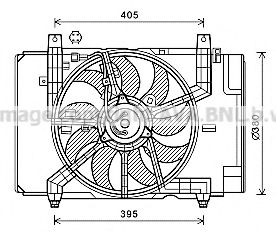 Вентилятор, охлаждение двигателя AVA QUALITY COOLING DN7532