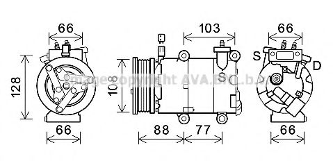 Компрессор, кондиционер AVA QUALITY COOLING FDK585