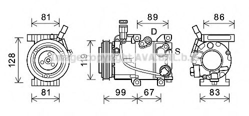 Компрессор, кондиционер AVA QUALITY COOLING HYK414