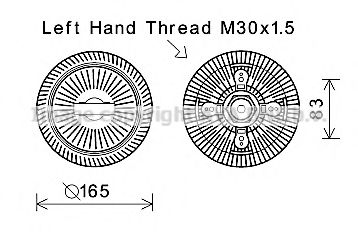 Сцепление, вентилятор радиатора AVA QUALITY COOLING RTC612