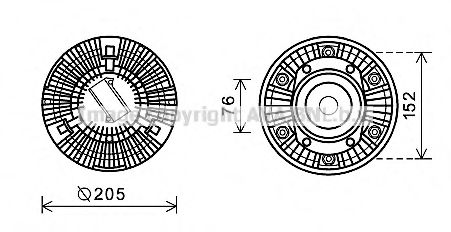 Сцепление, вентилятор радиатора AVA QUALITY COOLING SCC035