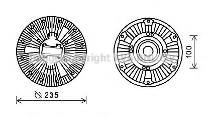 Сцепление, вентилятор радиатора AVA QUALITY COOLING VLC063