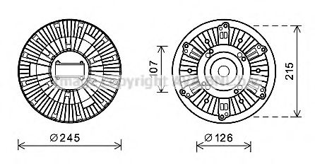 Сцепление, вентилятор радиатора AVA QUALITY COOLING VLC065