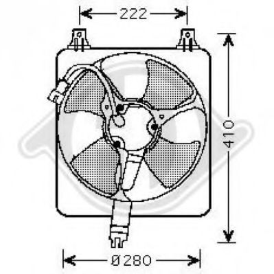 Вентилятор, конденсатор кондиционера DIEDERICHS 8521651