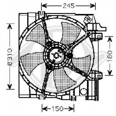 Вентилятор, охлаждение двигателя DIEDERICHS 8622104