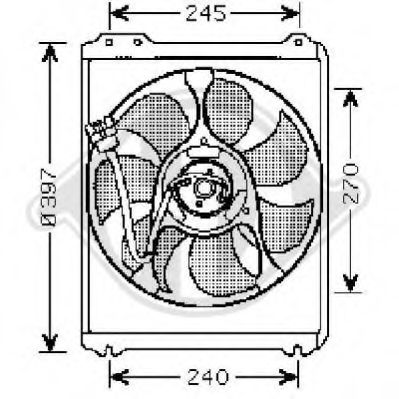 Вентилятор, охлаждение двигателя DIEDERICHS 8622105