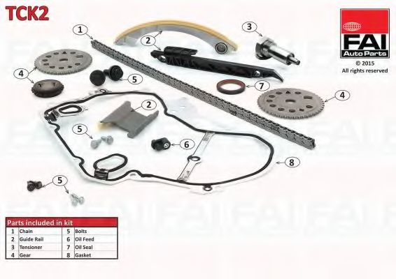 Комплект цели привода распредвала FAI AutoParts TCK2