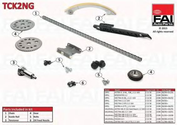 Комплект цели привода распредвала FAI AutoParts TCK2NG
