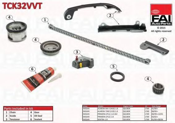 Комплект цели привода распредвала FAI AutoParts TCK32VVT