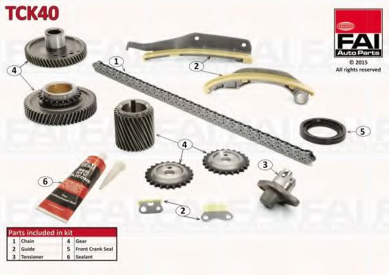 Комплект цели привода распредвала FAI AutoParts TCK40