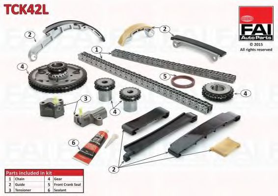 Комплект цели привода распредвала FAI AutoParts TCK42L