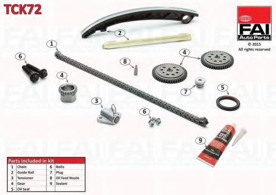Комплект цели привода распредвала FAI AutoParts TCK72