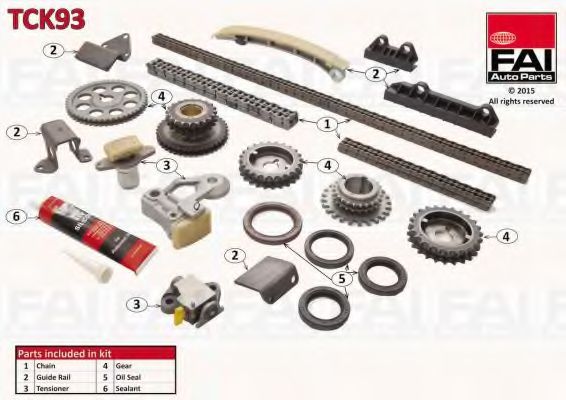 Комплект цели привода распредвала FAI AutoParts TCK93