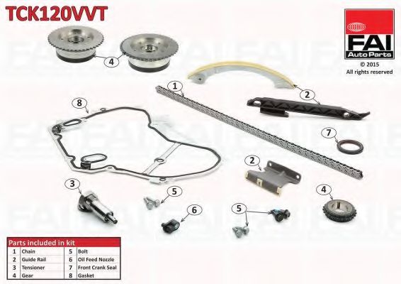 Комплект цели привода распредвала FAI AutoParts TCK120VVT