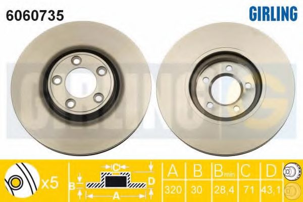 Тормозной диск GIRLING 6060735