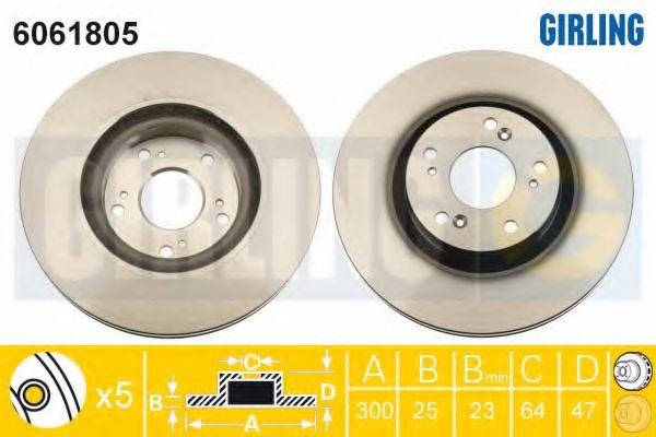 Тормозной диск GIRLING 6061805