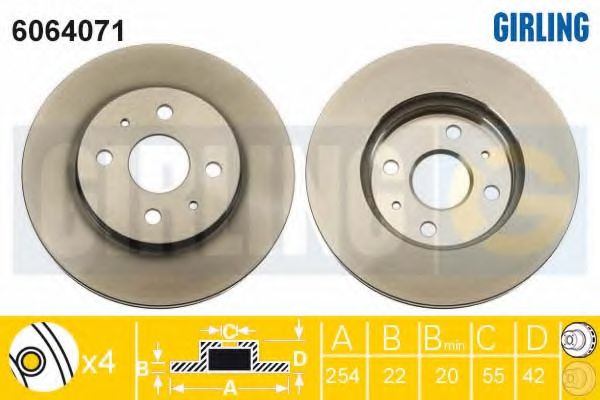 Тормозной диск GIRLING 6064071