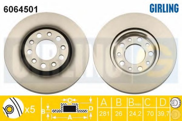 Тормозной диск GIRLING 6064501