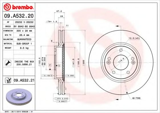 Тормозной диск AP 25232 V