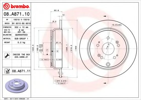 Тормозной диск BRECO BS 6010