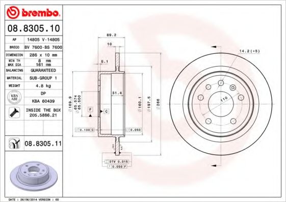 Тормозной диск BRECO BS 7600
